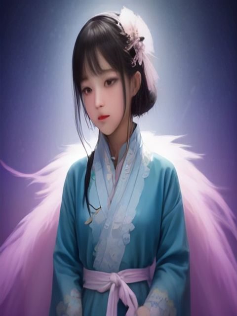 ai动漫图片后期处理对比图，左侧为原始低分辨率生成图，右侧为经AI放大和色彩优化后的高清版本，线条更清晰、色彩更鲜艳